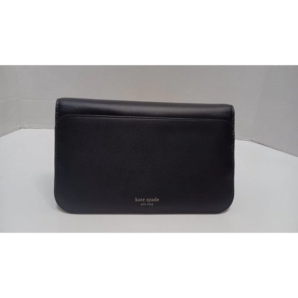 Kate Spade Black Leather Classic Open Large Designer Wallet - Picture 1 of 7